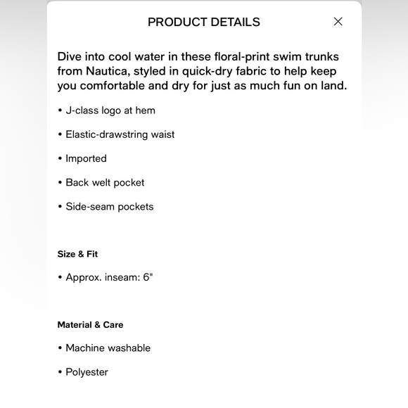 Men's Quick-Dry Floral-Print 6" Swim Trunks - Picture 6 of 7